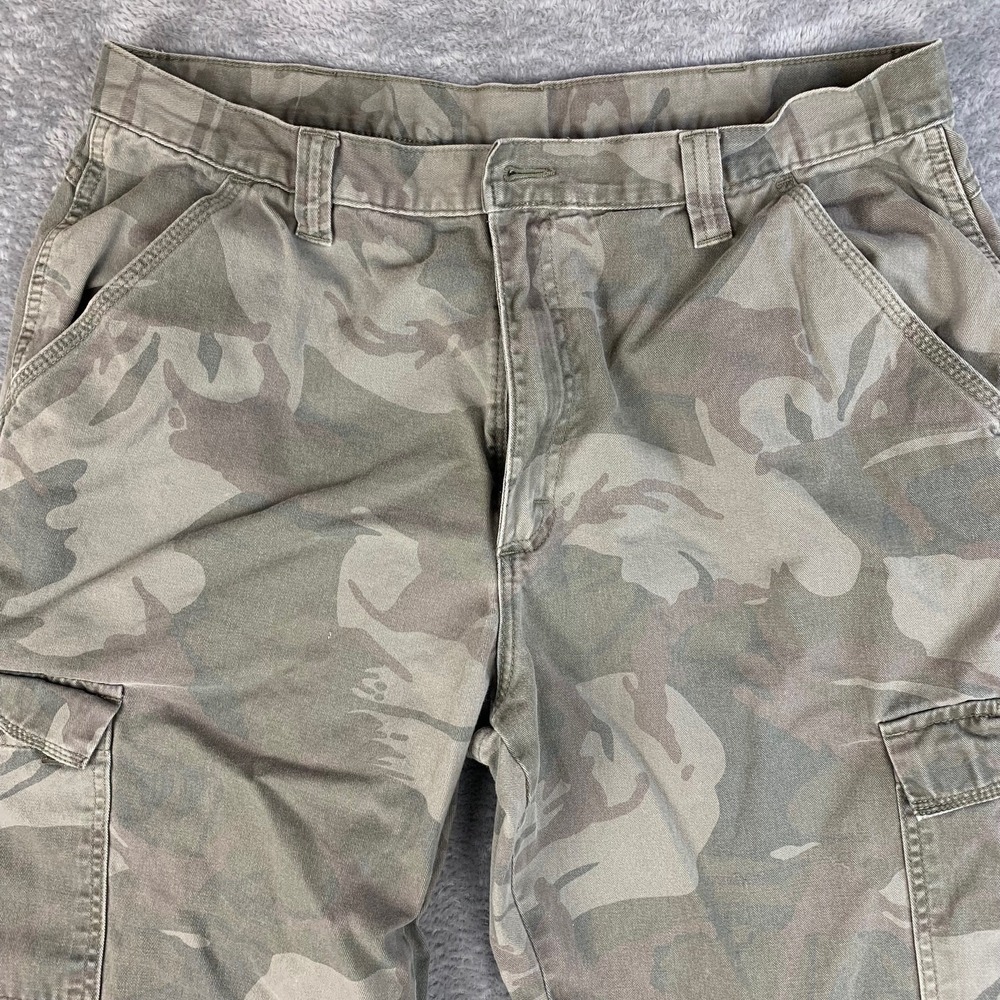 Wrangler Authentic Issue Cargo Pants Camouflaged Men's Camo Y2K Size 38x39 - Picture 2 of 7